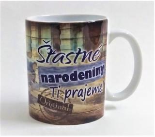 Šálka s nápisom - Šťastné narodeniny, Classic car