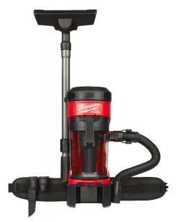 Aku vysávač na chrbát FUEL 18V, bezvreckový, s nástavcami a hadicou - Milwaukee M18 FBPC-0