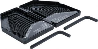 Allenové kľúče metrické H0,7-H10 a palcové 0,028"-3/8", sada 30 dielov