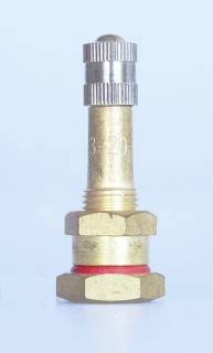 Bezdušový ventil V3-20-1 (V-520), dĺžka 36 mm, otvor v disku 9,7 mm, TRUCK a BUS - 1 kus