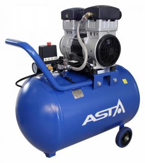 Bezolejový vzduchový kompresor dvojvalcový, 72 l, 230 V - ASTA