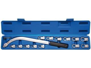 BGS Technic BGS 1312 Kľúče 12 ÷ 19 a E10 ÷ E18, ohnuté o 45°, na napínanie kladiek.