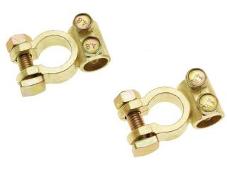 BGS Technic BGS 1408 Svorky na batérie, okrúhle, mosadz (sada 1 páru)