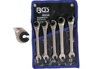 BGS Technic BGS 30836 Otvorené kľúče 8 ÷ 12 mm s račňou. Sada 5 dielov vo vrecku