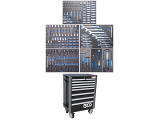 BGS Technic BGS 4113 Montážny vozík Profi Standard. 8 zásuviek s vybavením 234 dielov