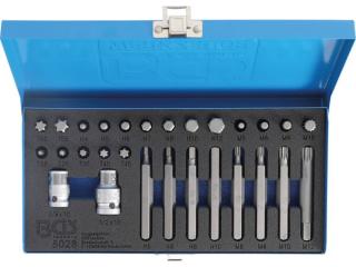 BGS Technic BGS 5028 Bity 3/8" inbus, T-profil, XZN vrátane adaptéra 3/8" a 1/2". Sada 28 d