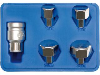 BGS Technic BGS 5060 Bity 3/8" šesťhran 17 ÷ 24 mm na nápravy a vidlice motocyklov. Adaptér 1
