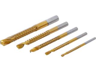 BGS Technic BGS 50795 Kraftmann HSS frézovacie vrtáky priemer 3 ÷ 8 mm TiN (sada 5 dielov)