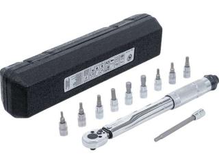 BGS Technic BGS 72118 Momentový kľúč 2 ÷ 24 Nm s 1/4" račňou vrátane bitových hlavíc (sada