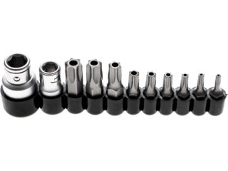 BGS Technic BGS 786 Bity 1/4"+ 5/16" T-profil s vŕtaním T10 ÷ T50, 11 ks