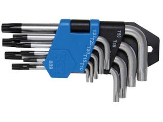 BGS Technic BGS 809 Torx kľúče T-profil (Torx) T10 ÷ T50 BGS100809 s vŕtaním, krátke.