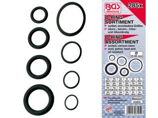 BGS Technic BGS 8105 Tesniace "O" krúžky priemer 18 ÷ 50 mm, guma XXL (sada 285 dielov)