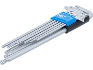 BGS Technic BGS 819 Nástrčné kľúče T-profil T10 ÷ T50 extra dlhé s guľovou hlavou (sada