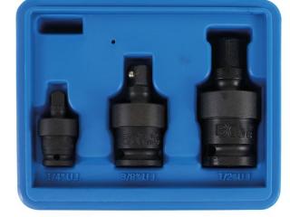 BGS Technic BGS 9459 Kĺbové adaptéry 1/4", 3/8", 1/2" pre pneumatické náradie. Súprava 3 dielov