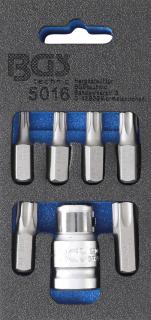 Bity skrutkovacie TORX, T25 - T55, s adaptérom 1/2", sada 7 dielov - BGS 5016