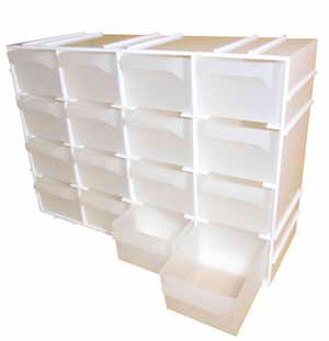 Box na náradie 16 zásuviek, 225x72x155 mm, plast