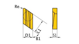 Britové doštičky K/55°, 5 ks