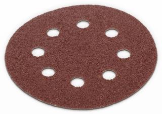 Brúsny kotúč 115 mm, suchý zips, 8 otvorov, 5 ks, rôzne zrnitosti - KREATOR Veľkosť zrna: G40