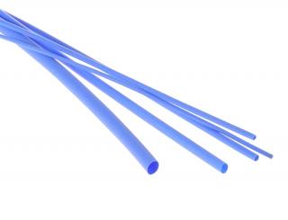 Bužírky - hadičky zmršťovacie, rôzne rozmery, dĺžka 1 m, polyetylén - modrá Veľkosť: 1,6/0,8 mm
