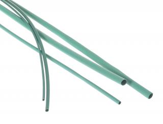 Bužírky - hadičky zmršťovacie, rôzne rozmery, dĺžka 1 m, polyetylén - zelená Veľkosť: 1,6/0,8 mm