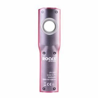 Dielenská montážna lampa LED COB 5W a UV LED 1W, nabíjací USB, stojan, hák a magnet