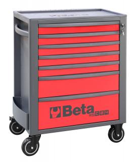 Dielenský vozík, 7 zásuviek, červený - Beta Tools