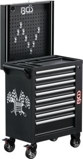 Dielenský vozík bez výbavy, 8 zásuviek, s výsuvnou stenou a reproduktorom Bluetooth BGS 4108