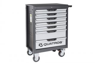 Dielenský vozík nevybavený, 7 zásuviek, postranné madlo - QUATROS QS17070