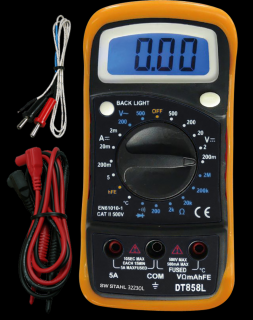 Digitálny multimeter 10 A/500 V, pre jednosmerný a striedavý prúd - SW Stahl