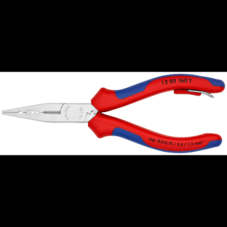 Elektrikárske kliešte odizolovacie, 0,5-0,75/1,5/2,5 mm, s okom - KNIPEX 13 05 160 T