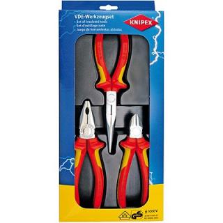 Elektrikárske kliešte VDE 1000 V, strihacie, napájacie a kombinované, 3 ks - Knipex 00 20 12