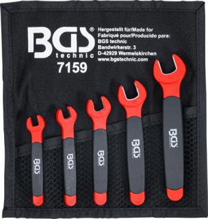 Elektrikárske ploché kľúče VDE, izolované, 7-14 mm, sada 5 kusov - BGS 7159