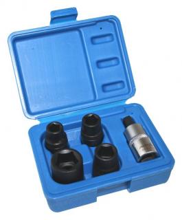 Hlavica na brzdové strmene 1/2", 10 - 19 mm, sada 5 kusov