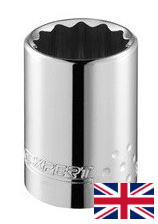 Hlavice palcové 1/2" 12hranné (rôzne veľkosti) Tona Expert Veľkosť: 1 1/8 "