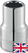 Hlavice palcové 1/4" 12hranné (rôzne veľkosti) Tona Expert Veľkosť: 9/32 "