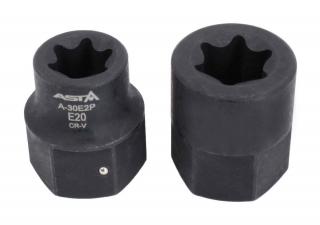 Hlavice TORX-E, rozmery E20 a E24, sada 2 kusy (Hlavice)