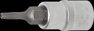 Hlavice zástrčné 1/4" Torx TS, päťcípé s otvorom (rôzne veľkosti) - BGS Profil: Torx, Veľkosť štvoruholníka: 1/4", Veľkosť: TS30