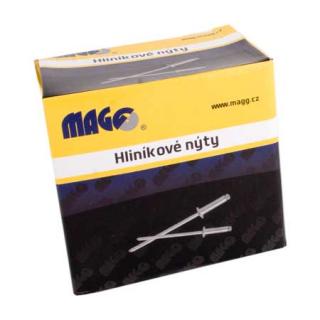 Hliníkovo-oceľové nity, priemer 4,8 mm, 500 ks, rôzne dĺžky - MAGG Dĺžka: 7,9 mm