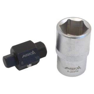 Kľúč na vývod olejovej vane, štvorhran 1/2" 8 a 10 mm - ASTA