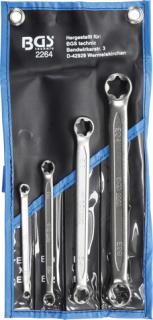 Kľúče s očkom E-TORX E6-E24, sada 4 dielov - BGS 2264