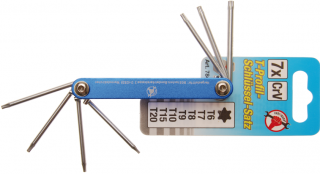 Kľúče TORX T6-T20, sada 7 dielov