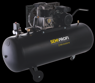Kompresor 200 l 230 V, olejový dvojvalcový - Schneider SEMI PROFI 350-10-200W