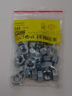 Matica 6hranné DIN 934 Zn, pozinkované, rôzne rozmery Veľkosť: M6x1 mm