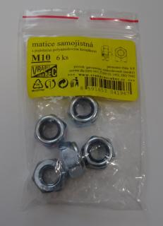 Matice 6hranné samoistiace DIN 985, pozinkované, rôzne rozmery Veľkosť: M10x1,5 mm