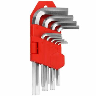 Metrické imbusové kľúče, zahnuté, 1,5-10 mm, sada 9 ks