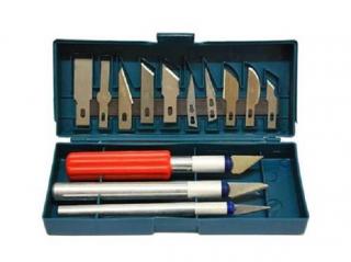 Modelárske skalpely - nože, sada 13 kusov (Modelárske skalpely)