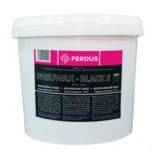Montážna vosk, pasta Ferdus PNEU WAX - BLACK 5, čierny, mrazuvzdorný, 5 litrov