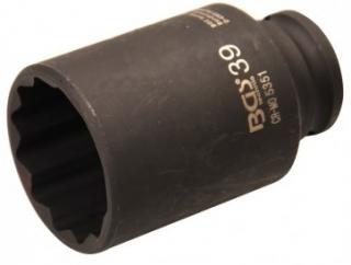 Nadstavce úderové, 12hranné, predĺžené, 1/2" a 3/4", rôzne rozmery - BGS technic Profil: 12-hrana, Veľkosť štvoruholníka: 1/2", Veľkosť: 19
