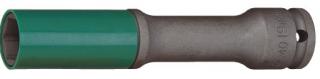 Nástrčná hlavica rázová, 1/2", predĺžená s krytkou na ALU, 19mm - JONNESWAY S18AD4119 ()