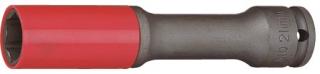 Nástrčná hlavica rázová, 1/2", predĺžená s krytkou na ALU, 21mm - JONNESWAY S18AD4121 ()